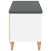vidaXL Predsieňov&aacute; lavica s vank&uacute;&scaron;om s dverami Biela 100 x 38 x 46 cm