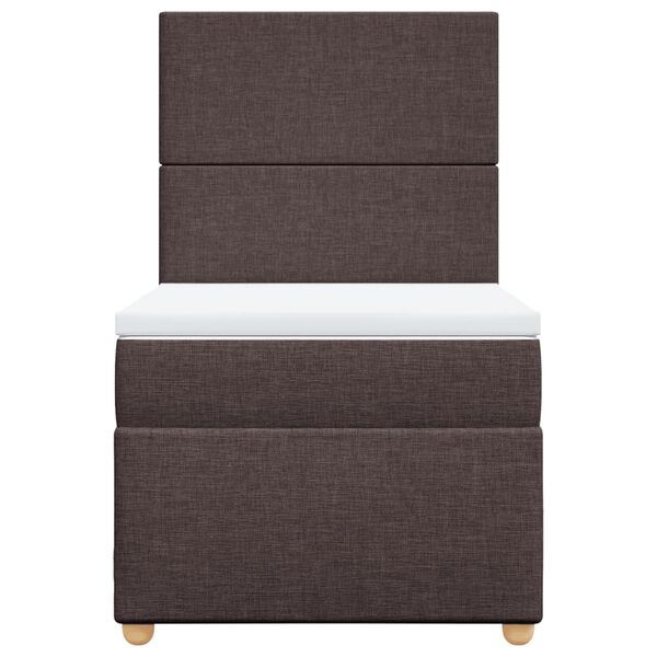 vidaXL Boxspring posteľ s matracom tmavohnedá 100x200 cm látka