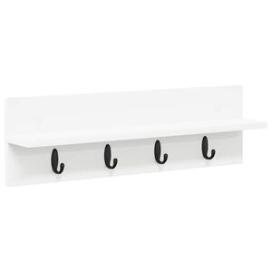vidaXL Ve&scaron;iak na stenu Biela 60 x 10,5 x 18 cm Kompozitn&eacute; drevo
