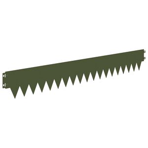 vidaXL Obrubn&iacute;k tr&aacute;vnika 20 ks 103 x 15 cm Oceľ Olivovo zelen&aacute;