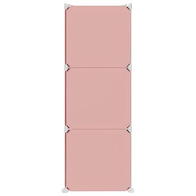 vidaXL Úložná skrinka v tvare kociek pre deti so 6 kockami ružová PP