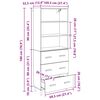 vidaXL Highboard Star&eacute; drevo 69,5 x 32,5 x 180 cm Kompozitn&eacute; drevo