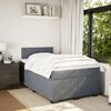 vidaXL Posteľn&yacute; r&aacute;m boxspring s matracom tmavosiv&yacute; 90x190 cm zamat