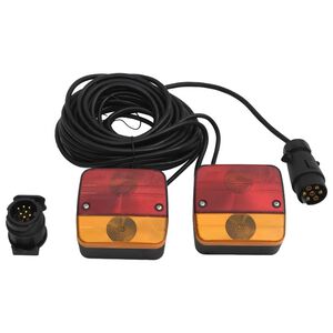 vidaXL Svetl&aacute; na pr&iacute;ves 2ks červen&eacute; 10,5x5x9,5cm 12V klasick&aacute; žiarovka