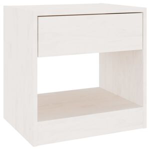 vidaXL Nočn&yacute; stol&iacute;k biely 40x31x40 cm borovicov&yacute; mas&iacute;v