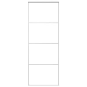 vidaXL Posuvné dvere nepriehľadné ESG sklo a hliník 76x205 cm biele