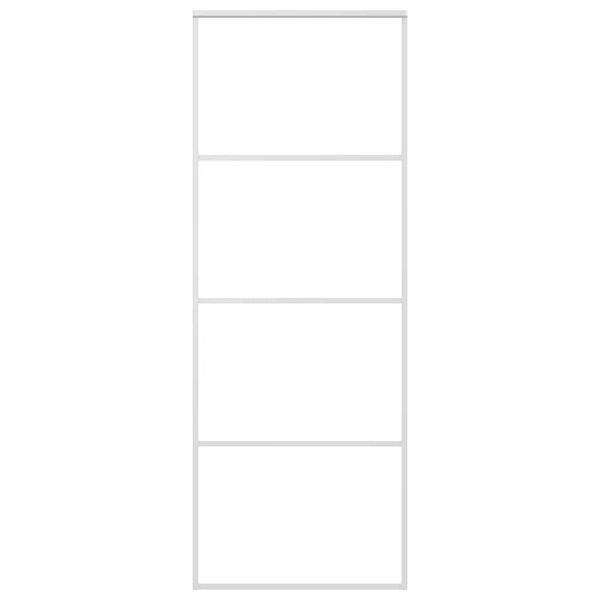 vidaXL Posuvné dvere nepriehľadné ESG sklo a hliník 76x205 cm biele