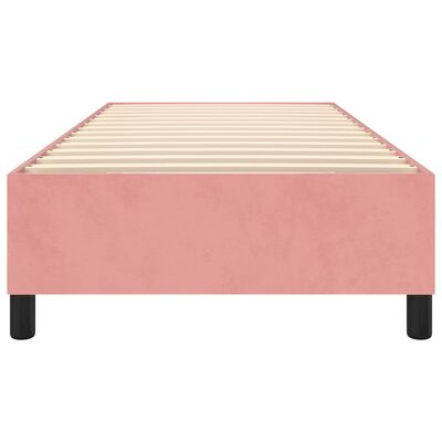vidaXL Rám postele ružový 90x190 cm zamat