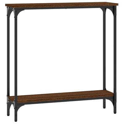 vidaXL Konzolový stolík hnedý dub 75x22,5x75 cm kompozitné drevo