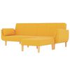 vidaXL 2-miestna rozkladacia pohovka podnožka 2 vank&uacute;&scaron;e žlt&aacute; l&aacute;tka