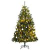 vidaXL Umel&yacute; v&yacute;klopn&yacute; vianočn&yacute; stromček 300 LED a sada g&uacute;ľ 180 cm