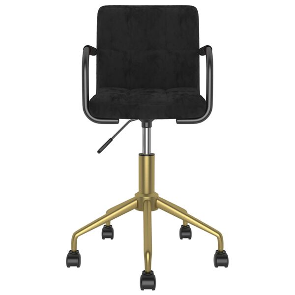 vidaXL Otočn&eacute; jed&aacute;lensk&eacute; stoličky 4 ks čierne zamatov&eacute;