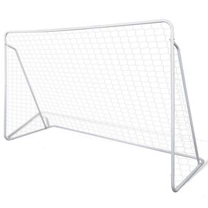 vidaXL Futbalov&aacute; br&aacute;nka so sieťou, oceľ 240x90x150 cm, vysokokvalitn&aacute;