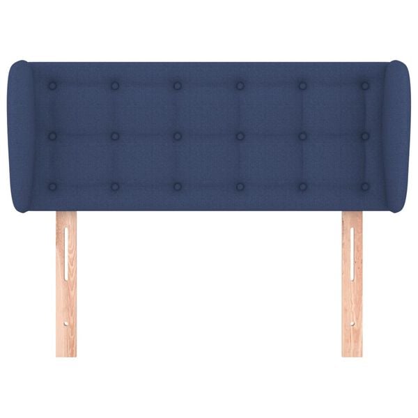 vidaXL Čelo postele so z&aacute;hybmi modr&yacute; 103x23x78/88 cm l&aacute;tka