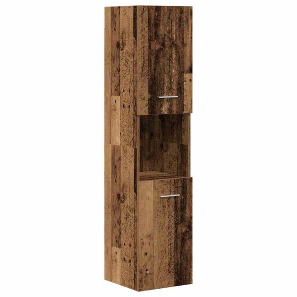 vidaXL 3-dielna sada kúpeľňového nábytku staré drevo kompozitné drevo