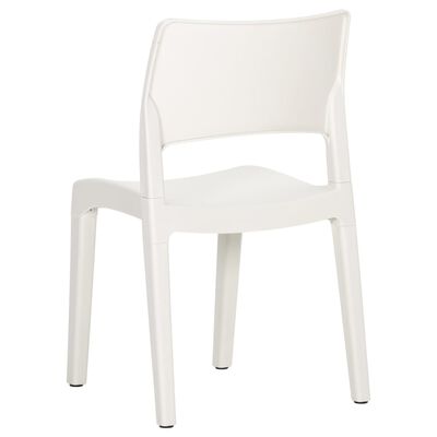 vidaXL Záhradné stoličky 2 ks biele polypropylén