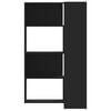 vidaXL Rohová knižnica 4 police čierna 85x85x140 cm kompozitné drevo