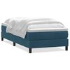 vidaXL Posteľn&yacute; r&aacute;m boxsping s matracom tmavomodr&yacute; 90x210 cm zamat
