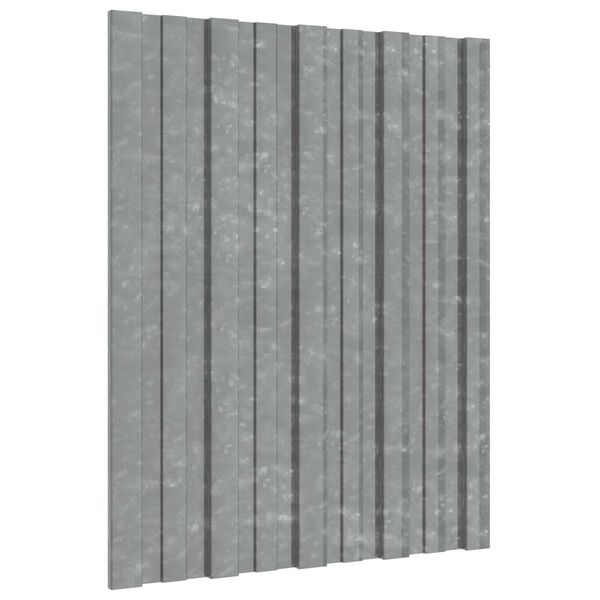 vidaXL Stre&scaron;n&yacute; panel 36 pcs Strieborn&aacute; 60 x 45 cm Pozinkovan&aacute; oceľ