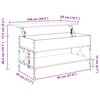 vidaXL Konferenčný stolík dub sonoma 100x50x50 cm kompozit.drevo a kov