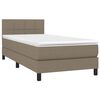 vidaXL Boxspring posteľ s matracom sivohned&yacute; 100x200 cm l&aacute;tka