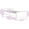 vidaXL Posteľný rám bez matraca čierny dub 75x190 cm kompozitné drevo