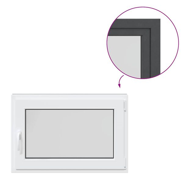 vidaXL Okno do suter&eacute;nu "RISOR" 90x50 cm otv&aacute;ravo-sklopn&eacute; DIN prav&eacute; antracitov&eacute;