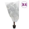 vidaXL Fl&iacute;sov&eacute; kryty na rastliny so &scaron;n&uacute;rkou 4 ks 70 g/m&sup2; 0,8x1 m