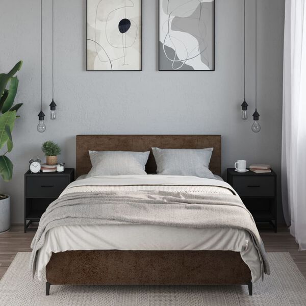 vidaXL Nočn&eacute; stol&iacute;ky 2 ks čierne 40x31x50 cm kompozitn&eacute; drevo