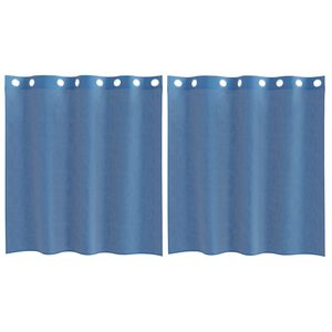 vidaXL Voile Z&aacute;clony s priechodkami 2 ks Royal Blue