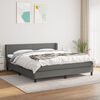 vidaXL Boxspring posteľ s matracom tmavosiv&aacute; 180x200 cm l&aacute;tka
