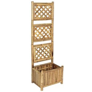 vidaXL Vyv&yacute;&scaron;en&yacute; z&aacute;hradn&yacute; z&aacute;hon s mriežkou, bambus 40 cm