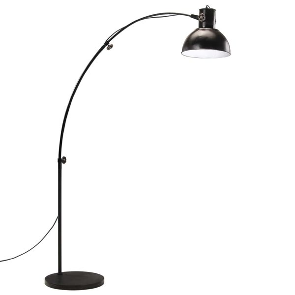 vidaXL Podlahov&aacute; lampa 25 W čierna 150 cm E27