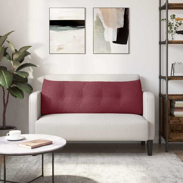 vidaXL Podu&scaron;ka na chrb&aacute;t V&iacute;no červen&eacute; 140 x 24 x 50 cm l&aacute;tka