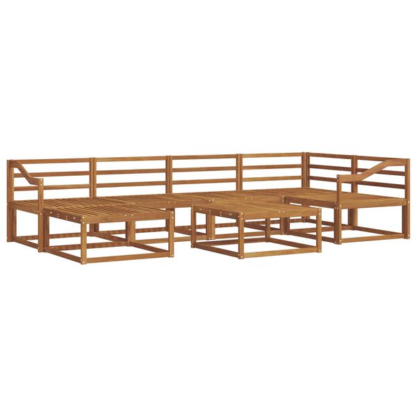 vidaXL Z&aacute;hradn&aacute; s&uacute;prava gaučov 7 pcs Pr&iacute;rodn&aacute; Pevn&eacute; ak&aacute;ciov&eacute; drevo