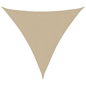 vidaXL Tieniaca plachta, oxford, trojuholn&iacute;kov&aacute; 5x5x5 m, b&eacute;žov&aacute;