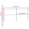 vidaXL N&aacute;hradn&eacute; čelo postele, hned&yacute; dub 160 cm, kompozitn&eacute; drevo a oceľ