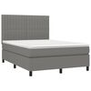 vidaXL Boxspring posteľ s matracom tmavosiv&aacute; 140x190 cm l&aacute;tka