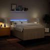 vidaXL Boxspring posteľ s matracom kr&eacute;mov&yacute; 140x190 cm l&aacute;tka
