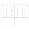 vidaXL Kovov&eacute; n&aacute;hradn&eacute; čelo postele, biele 135 cm