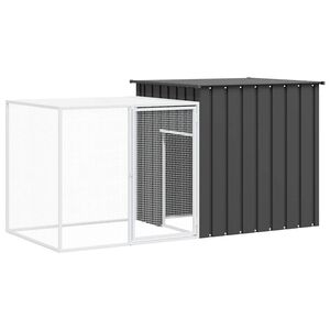 vidaXL Klietka pre zajace antracitov&aacute; 200x91x100 cm pozinkovan&aacute; oceľ