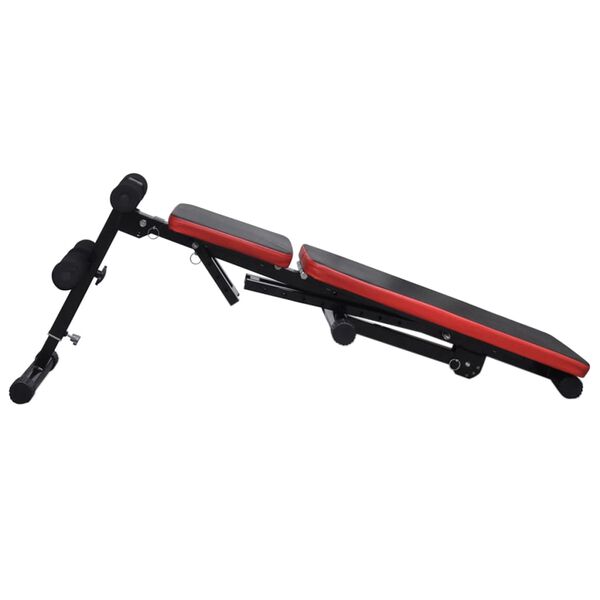 vidaXL Nastaviteľná lavička na ľah-sed so 30,5 kg sadou činiek