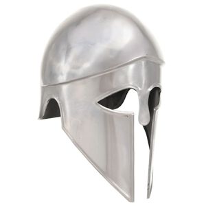 vidaXL Gr&eacute;cka antick&aacute; prilba pre LARP starožitn&aacute; replika strieborn&aacute; oceľ