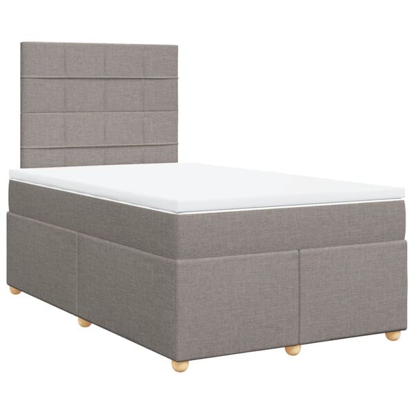 vidaXL Boxspring posteľ s matracom sivohned&aacute; 120x190 cm l&aacute;tka