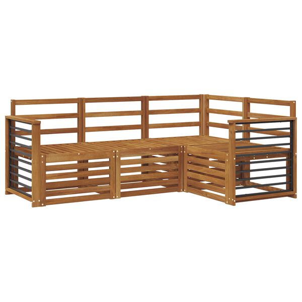 vidaXL S&uacute;pravy pohoviek 4 pcs Pr&iacute;rodn&aacute; Pevn&eacute; ak&aacute;ciov&eacute; drevo