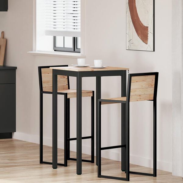 vidaXL Barový stôl Prírodná 110 x 55 x 105 cm Masívne borovicové drevo