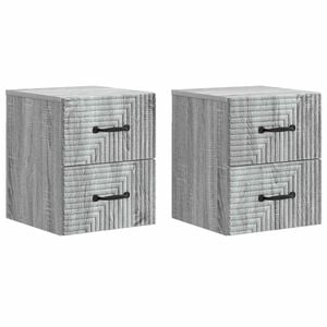 vidaXL N&aacute;stenn&aacute; nočn&aacute; skrinka 2 pcs Siv&aacute; sonoma 34,5 x 33 x 40 cm