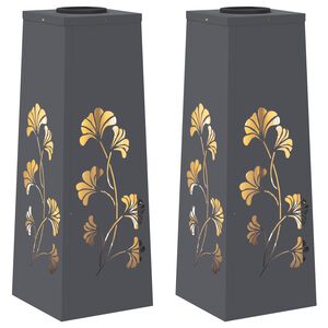 vidaXL Sol&aacute;rne LED svetlo na chodn&iacute;k 2 ks Tepl&aacute; biela 18 x 18 x 50 cm