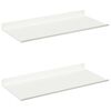 vidaXL Z&aacute;vesn&aacute; polica N&aacute;stenn&yacute; 2 pcs Biely 40 x 18 x 2,5 cm Oceľ