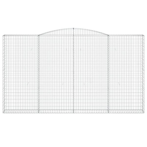 vidaXL Oblúkový gabionový kôš 6 ks 400x30x220/240cm pozinkované železo